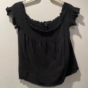 Off the shoulder black top